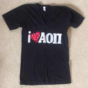 I heart AOII v-neck t-shirt